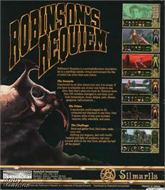 Box back cover for Robinson's Requiem on the Microsoft DOS.