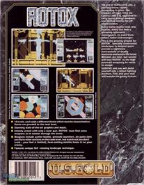 Box back cover for Rotox on the Microsoft DOS.