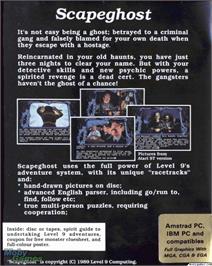 Box back cover for Scapeghost on the Microsoft DOS.
