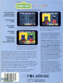 Box back cover for Sesame Street Crayon, The - Opposites Attract on the Microsoft DOS.