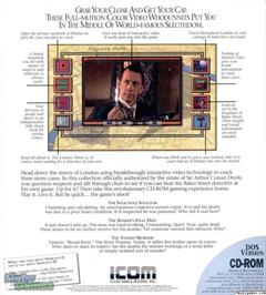 Box back cover for Sherlock Holmes - Consulting Detective Volume 3 on the Microsoft DOS.