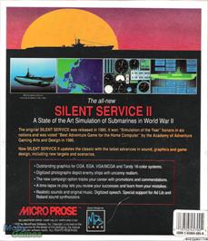 Box back cover for Silent Service 2 on the Microsoft DOS.