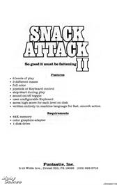 Box back cover for Snack Attack 2 on the Microsoft DOS.