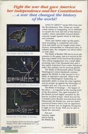 Box back cover for Sons of Liberty on the Microsoft DOS.