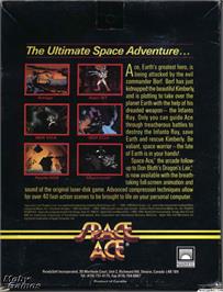 Box back cover for Space Ace (1994) on the Microsoft DOS.
