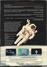 Box back cover for Space MAX (1986) on the Microsoft DOS.