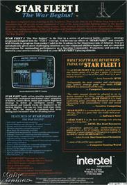 Box back cover for Star Fleet 1 - The War Begins! on the Microsoft DOS.