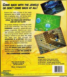 Box back cover for Star Goose! on the Microsoft DOS.