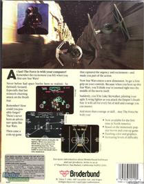 Box back cover for Star Wars on the Microsoft DOS.