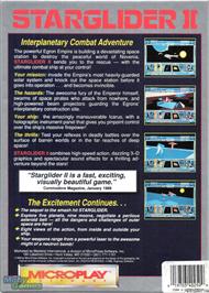Box back cover for Starglider 2 on the Microsoft DOS.