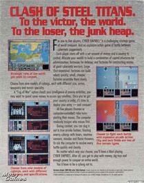 Box back cover for Steel Empire on the Microsoft DOS.