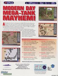 Box back cover for Steel Panthers 2 - Modern Battles on the Microsoft DOS.