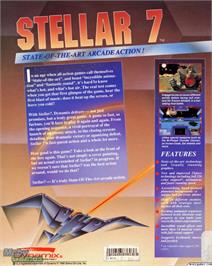 Box back cover for Stellar 7 on the Microsoft DOS.