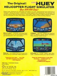 Box back cover for Super Huey UH-IX on the Microsoft DOS.