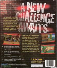 Box back cover for Super Street Fighter 2 on the Microsoft DOS.