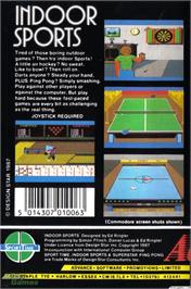 Box back cover for Superstar Indoor Sports on the Microsoft DOS.