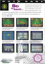 Box back cover for TV Sports - Baseball on the Microsoft DOS.