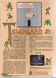 Box back cover for Telengard on the Microsoft DOS.