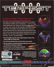 Box back cover for Tempest 2000 on the Microsoft DOS.