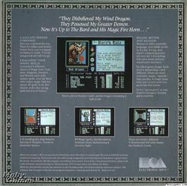 Box back cover for The Bard's Tale 1 - Tales Of The Unknown on the Microsoft DOS.