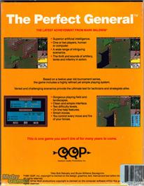 Box back cover for The Perfect General on the Microsoft DOS.