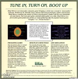 Box back cover for Timothy Leary's Mind Mirror on the Microsoft DOS.