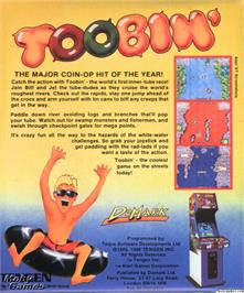 Box back cover for Toobin' on the Microsoft DOS.