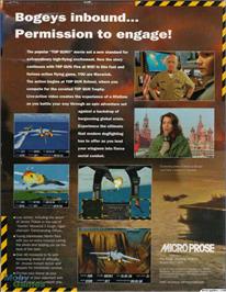 Box back cover for Top Gun - Fire at Will! on the Microsoft DOS.