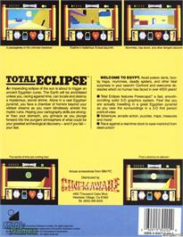 Box back cover for Total Eclipse on the Microsoft DOS.