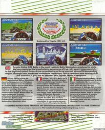 Box back cover for Toyota Celica GT Rally on the Microsoft DOS.