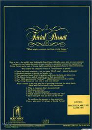 Box back cover for Trivial Pursuit on the Microsoft DOS.