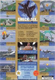 Box back cover for U.S.N.F. Gold on the Microsoft DOS.