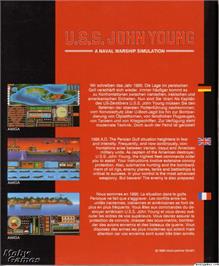 Box back cover for U.S.S. John Young on the Microsoft DOS.