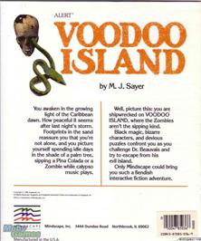 Box back cover for Voodoo Island on the Microsoft DOS.