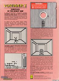Box back cover for Voyager 1 - Sabotage Of The Robot Ship on the Microsoft DOS.