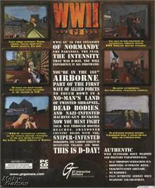 Box back cover for WWII GI on the Microsoft DOS.