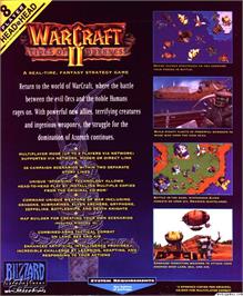 Box back cover for Warcraft 2 - Tides Of Darkness on the Microsoft DOS.