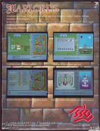 Box back cover for Warlords on the Microsoft DOS.