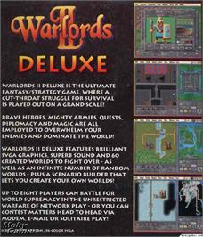 Box back cover for Warlords 2 Deluxe on the Microsoft DOS.