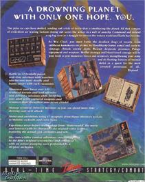 Box back cover for Waterworld on the Microsoft DOS.
