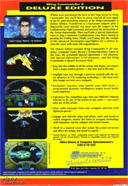 Box back cover for Wing Commander 2 - Vengeance of the Kilrathi - Deluxe Edition on the Microsoft DOS.