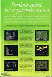 Box back cover for Wizard's Crown on the Microsoft DOS.