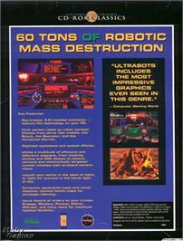 Box back cover for Xenobots on the Microsoft DOS.