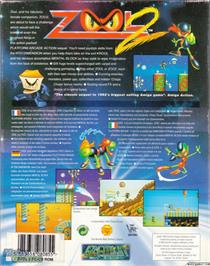 Box back cover for Zool 2 on the Microsoft DOS.