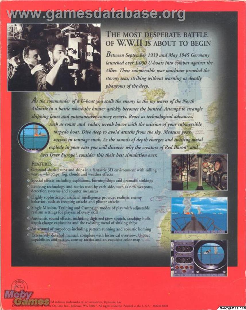 Aces of the Deep - Microsoft DOS - Artwork - Box Back
