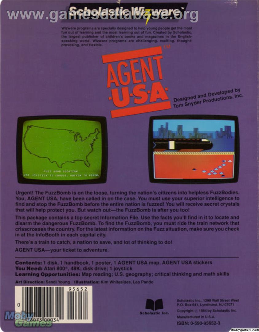 Agent USA - Microsoft DOS - Artwork - Box Back