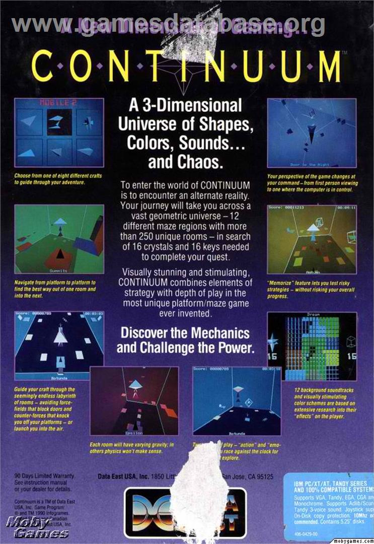 Alpha Waves - Microsoft DOS - Artwork - Box Back