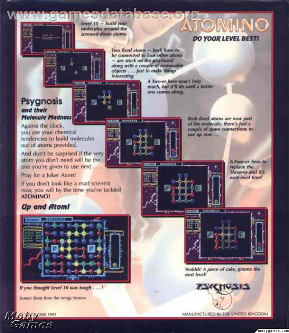Atomino - Microsoft DOS - Artwork - Box Back