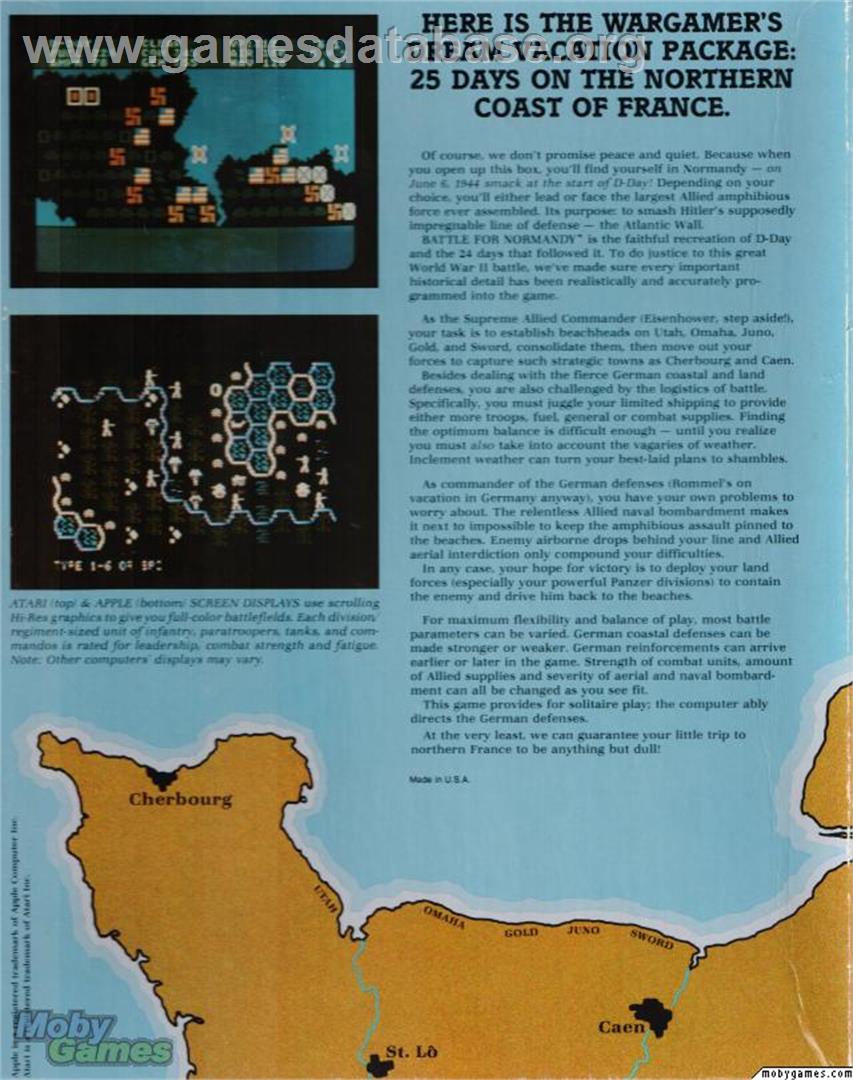 Battle for Normandy - Microsoft DOS - Artwork - Box Back