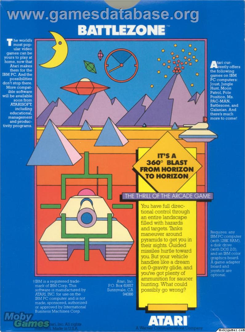 Battlezone - Microsoft DOS - Artwork - Box Back